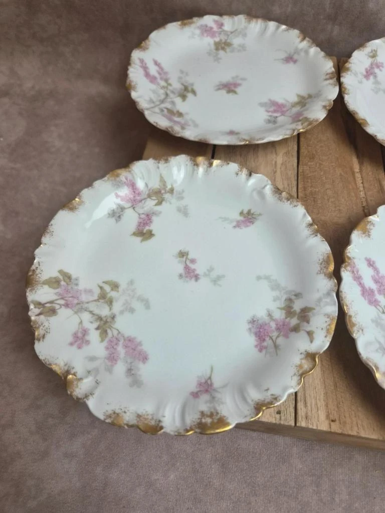 Vintage Limoges porcelain dessert service Cfh Gdm – 7 pieces – photo 8
